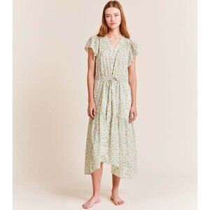 Birds of Paradise by Trovata Kristi Floral Dress Spring Ivy Size S Cottagecore